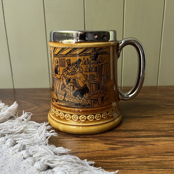 Lord Nelson Ware England Beer Stein Mug Pub Scene Wonderful Life - Picture 1 of 11